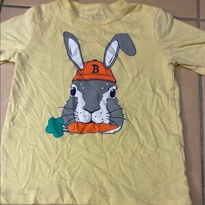 🔥5 for 20🔥The Children's Place Yellow Tee with Bunny Graphic